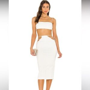NWT Revolve NBD Sydnee Midi Skirt in Ivory